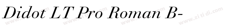 Didot LT Pro Roman B字体转换 Didot LT Pro Roman B字体转换